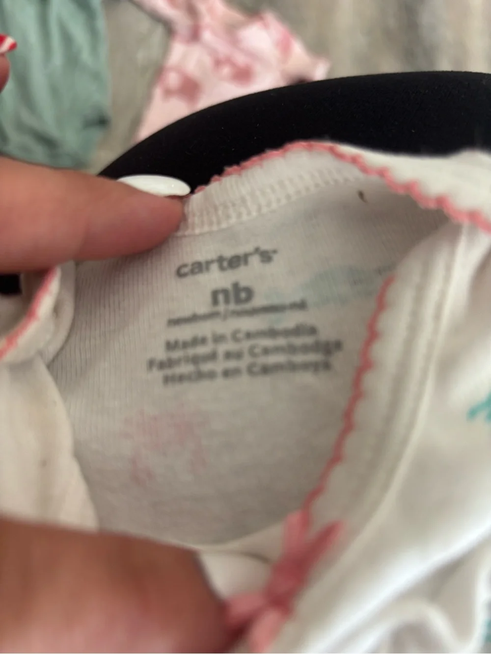 Carter's Bright Pink Newborn Bodysuit